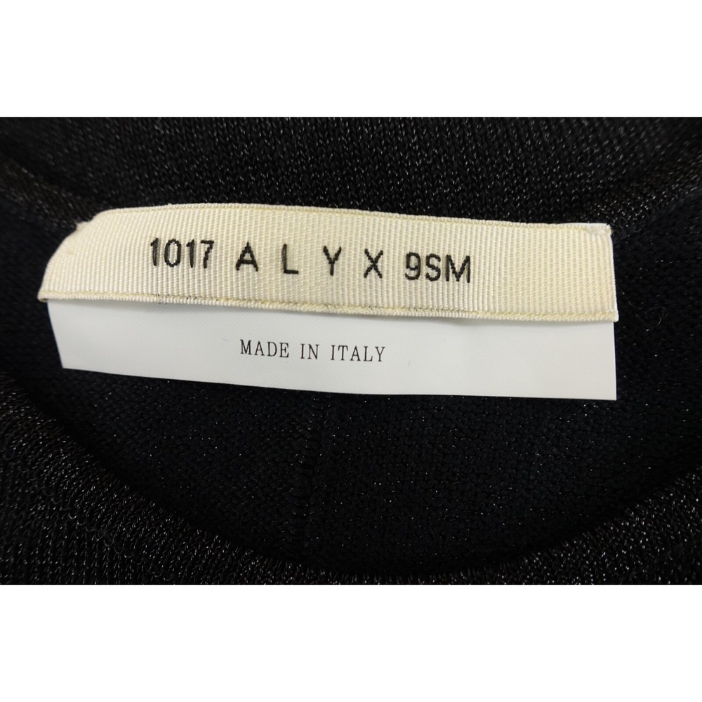 1017 ALYX 9SM Womens Size XS Black Shimmer Knit Sleeveless Bodycon Mini Dress - Picture 2 of 9